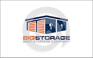 Illustration vector graphic of self storage company logo design template-05