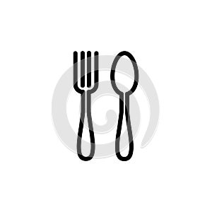 Illustration Vector graphic of spoon, fork, knife icon