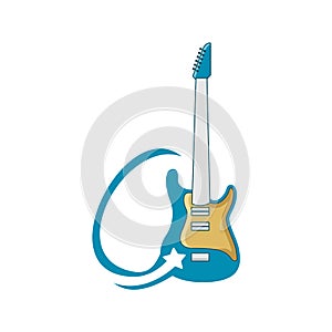 Illustration Vector Graphic of Star Guitar Store Logo