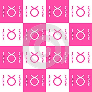 Illustration vector graphic of taurus zodiac in pattern