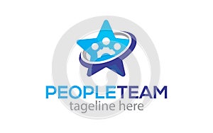 Illustration vector graphic of team work concept logo design