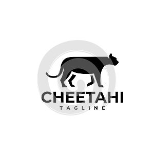 Cheetah silhouette logo photo