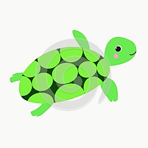 Illustration Vector Graphic of Turtle underwater character aquatic