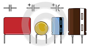 Illustration Vector Graphics Of Capacitors