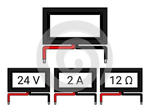 Illustration Vector Graphics of Voltmeter  Ammeter and Ohmmeter