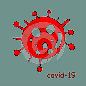 Illustration vector grapich of corona virus