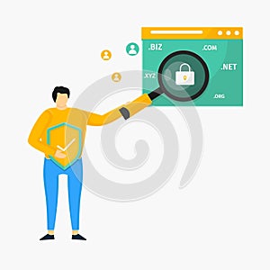 Illustration vector Internet Security and Networking