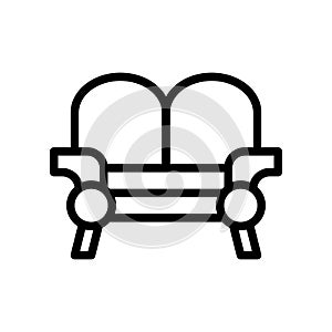 illustration vector and logo sofa outlines style icon perfect