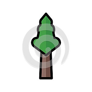 illustration vector and logo tree flatline style icon perfect