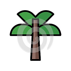 illustration vector and logo tree flatline style icon perfect