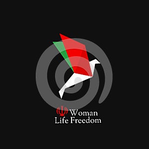 origami dove for woman life freedom