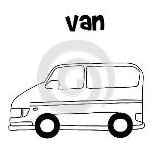 Illustration vector of van car