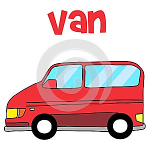Illustration vector of van car