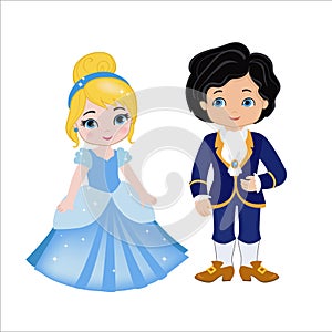 Illustration of very cute Prince and Princess.