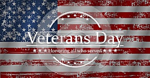 Illustration for veterans day, vector graphic