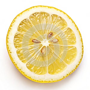 Lemon slice illustration isolated on white photo
