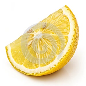 Lemon slice illustration isolated on white photo