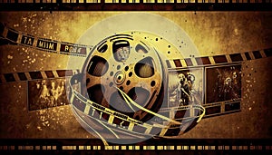 illustration of the vintage cinefilm