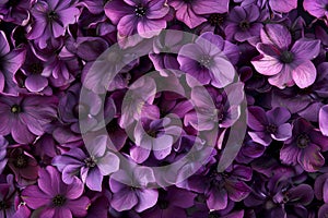 illustration of violett flowers background. Generative AI