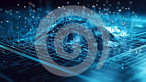 virtual network of the artificial intelligence learning algorithm