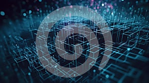 virtual network of the artificial intelligence learning algorithm