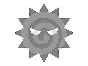 Illustration of a virus icon (bacteria mark)