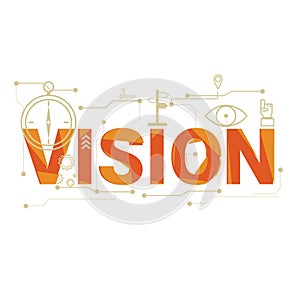 Illustration of vision wording concept.