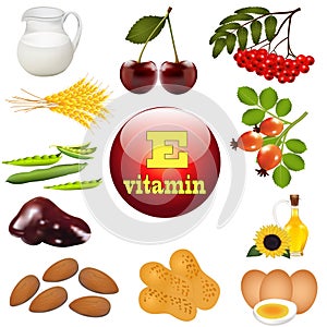 Illustration vitamin E the origin photo