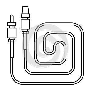 Illustration of warm floor. Industrial image of plumbing object.
