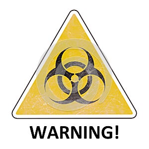 Illustration Warning sign isolated on white