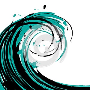 Illustration wave brushstroke