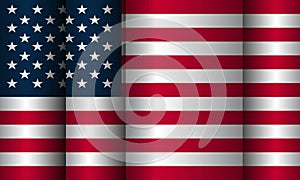 Illustration of waving USA flag
