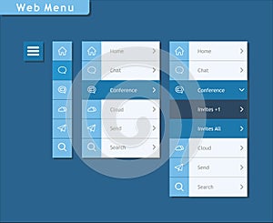 Illustration of a web button menu