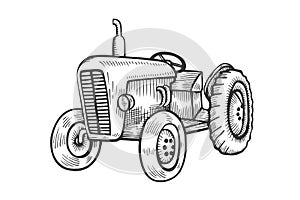 Illustration wheeled tractor