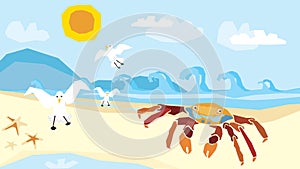 Illustration-whimsical beach