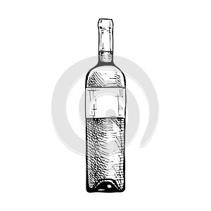 Illustration of wine bottle