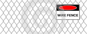 Illustration of wire fence