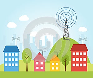 Illustration of wireless signal