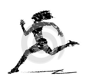 Illustration of woman running