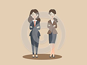 Illustration of Women in Professional Attire