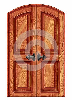 Ilustrace z dřevěný dveře 