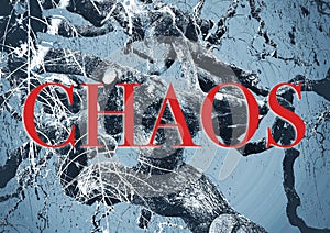 Illustration of the word chaos