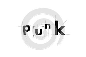 Illustration of the word punk