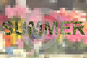 Illustration of the word summer