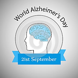 Illustration of World Alzheimer`s Day Background