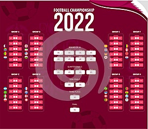 Illustration of World Cup Qatar 2022 football Championship