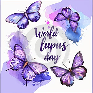 Illustration Of World Lupus Day Background.