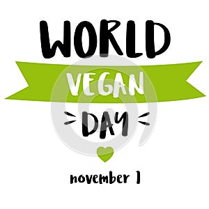 Illustration of World Vegetarian Day for social media post , postcard, banner, greetingcard, emblem, sticker, flyer. World Vegan D photo
