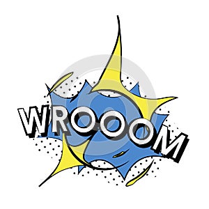 Illustration of Wroom explosion vector