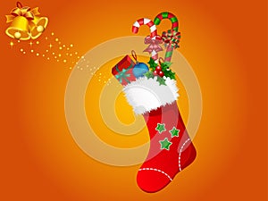 Illustration of Xmas stocking